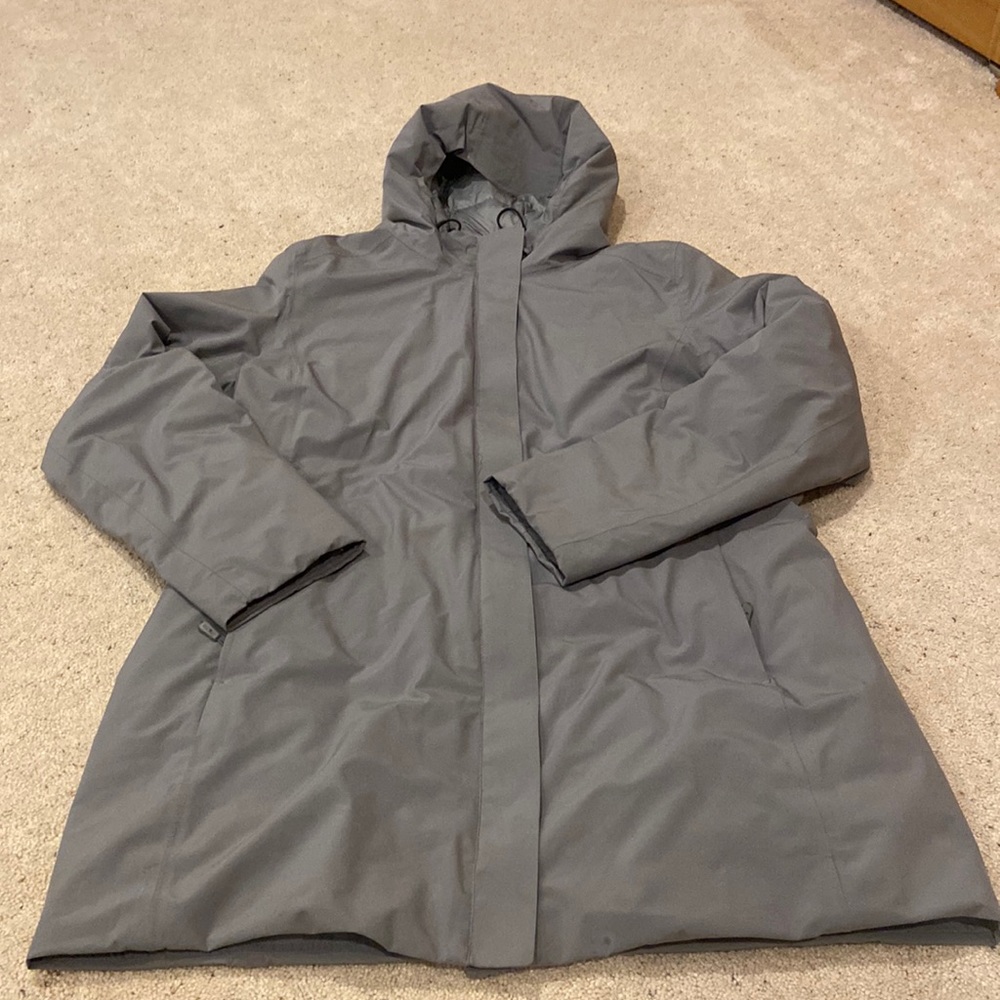 Used. Gray winter jacket. Large.
